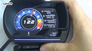 VJOYCAR V60 OBD Hud Smart Onboard Computer Operation Guide OBD2 Gauge Tool Coolant Fuel Temperature