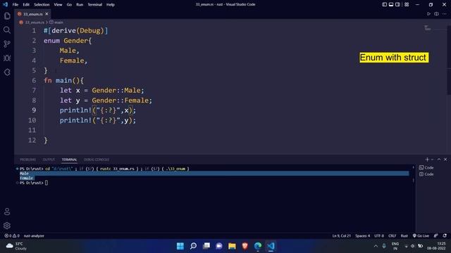 Enum in Rust| Rust Complete Tutorial In Hindi #37 смотреть онлайн
