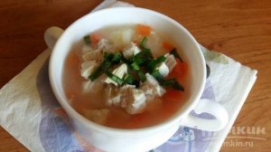 Легкий рисовый суп с курицей