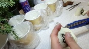 Букет в стаканчике / Новогодний букет из веток