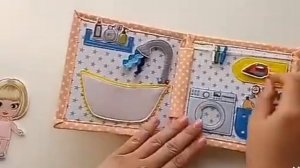 Кукольный домик для малышки, минибук, minibook, книжка-малышка 15*15 см dollhouse for felt quietboo