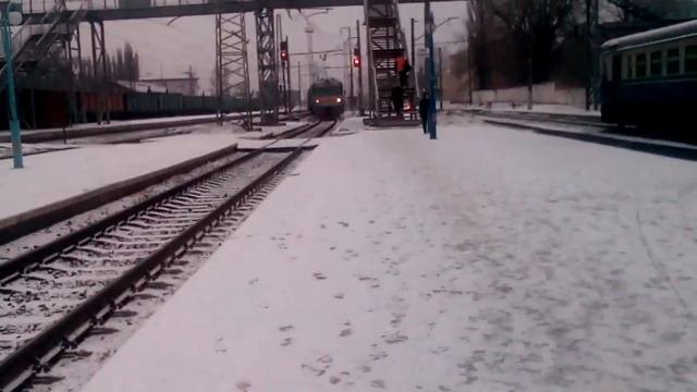 Кривой Рог Поезд Никополь - Кривой Рог. 09.02.19.