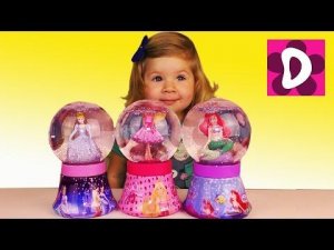 ✿ Барби Принцесса Дисней Снежные Шары Barbie doll Disney Princess Cinderella and Mermaid Snow globes