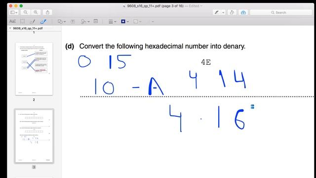 #5 Преобразуем шестнадцатеричное число в десятичное | A-LEVEL информатика смотреть онлайн