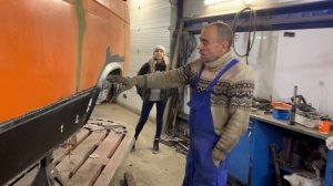 Восстанавливаем vw t3 кузовные работы, моторный отсек, замена пола. Как выставлял зазоры двери ч.5