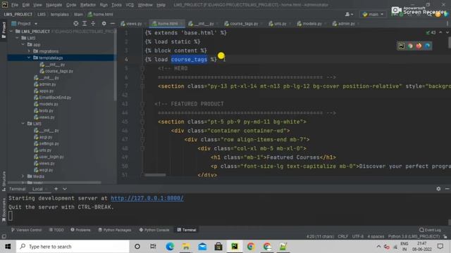 #10 Discount Course Price Using Template Tags in Python Django #learningmanagementsystem #python