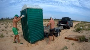 СТРОИМ ЛАГЕРЬ В ЧИСТЫХ ДЮНАХ. НУДИСТСКИЙ КЕМПИНГ. ДЕНь 1