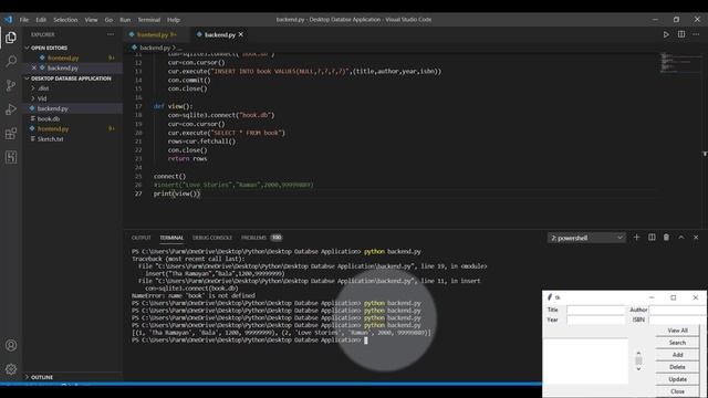 Backend Python Code and SQLite смотреть онлайн