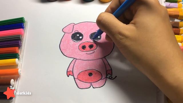 Личные цвета с животными для малышей Дети малышей, изучают цвета со свиньей для детей смотреть онлайн