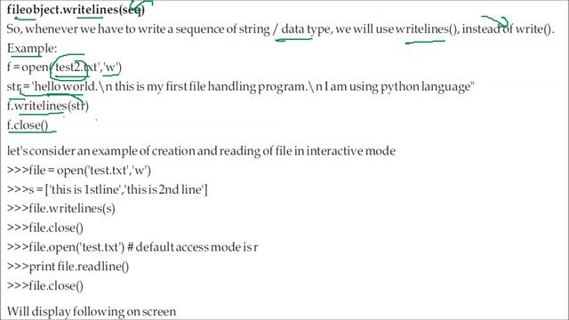 DATA FILE HANDLING FUNCTIONS AND METHODS IN PYTHON