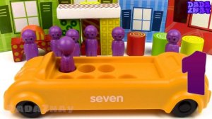 Учим Цвета машинок|Учимся считать от 1 до 10 с человечками|Цифры 1-10| Изучаем Цифры и Цвета