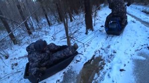 Вдвоем на Мотобуксировщике Альбатрос-L8. Открываем зимний сезон 2020