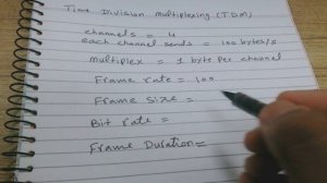 Time Division Multiplexing (TDM) Numerical with solution