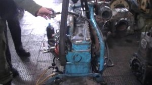Запуск двигателя ММЗ  Д-245 с кожухом сцепления под ЗИЛ-131