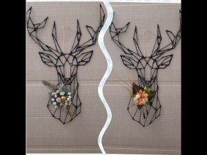 Настенное панно "Олень" в стиле геометрического рисунка. Wall panel "Deer"