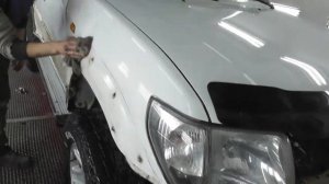 Ремонт и покраска боковой части автомобиля