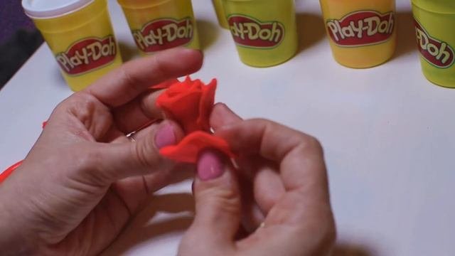 ?Как сделать цветы/розу из пластилина Плей До (Play Doh)  / How To Make Flowers Rose