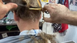 Стрижка ножницами без машинки на волнистый волос