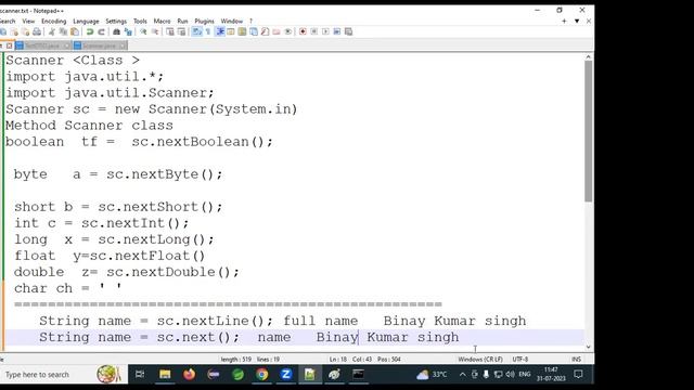Full Stack Java Developer | Lecture -11 | Getting User Input in Java | Complete Placement Course