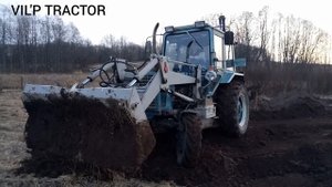 Экскаватор МТЗ 82 планировка земли