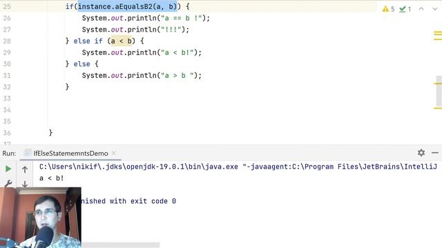 Java практика #10 - Условный оператор в Java (if - then statement) смотреть онлайн