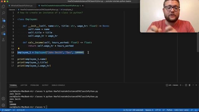 How To Create An Instance Of A Class In Python