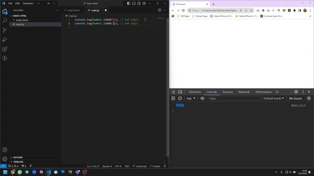 Javascript Variables - Number Methods