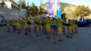 Иркутский детский оркестр "Серебренные трубы" в Артеке