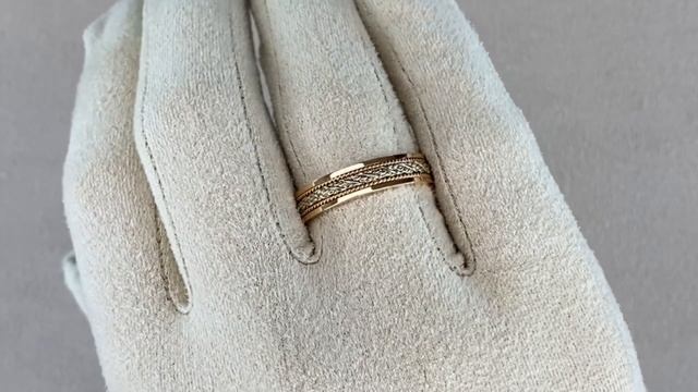 Обручальное кольцо из комбинированного золота *1566/бк* смотреть онлайн