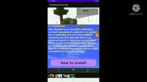 как скачать карту скайблок в майнкрафт бедрок?