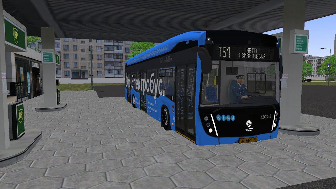 OMSI 2 Восточная Москва по маршруту Т51 на Это Электробусе (обратный рейс) смотреть онлайн