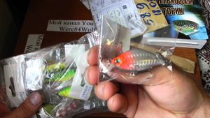 китайские воблеры посылка 2014 из Китая распаковка unboxing с сайта aliexpress