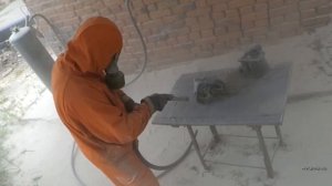 Пескоструйная очистка цилиндра к750 в РЕАЛЬНОМ ВРЕМЕНИ