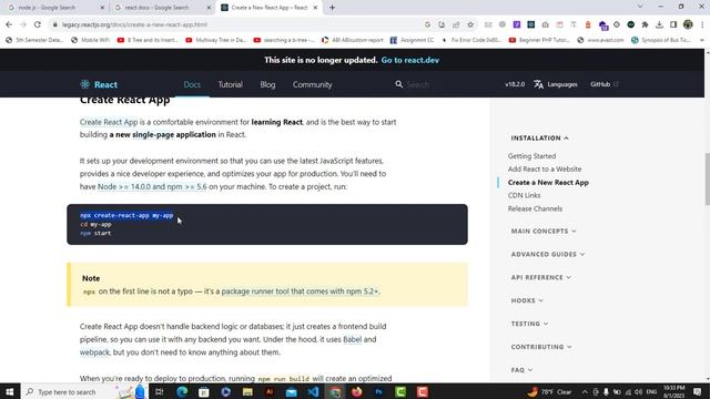 Creating a React JS web project | Installation & configurations | Beginner's tutorial | React js ap