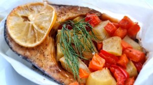 ФОРЕЛЬ запеченная с овощами