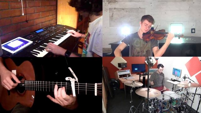 Demons - Imagine Dragons (Piano, Guitar, Violin and Drums cover) смотреть онлайн