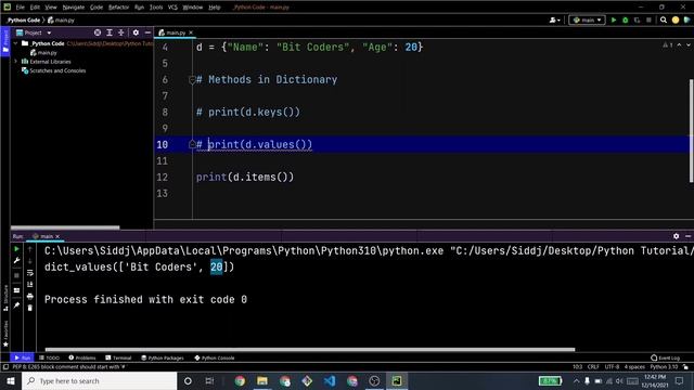 #19 Python Tutorial for Beginners | Dictionary Data Type Explained | Bit Coders | In Hindi