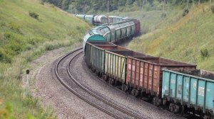 2ТЭ10М-2038 с грузовым поездом и РА2-022, перегон Малая Андреевка - Ефремов