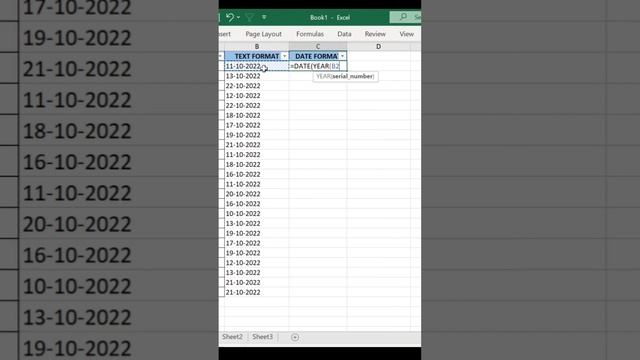 Convert Date From Text to Date Format In Excel | Excel Hacks | Excel Tips & Tricks 2022