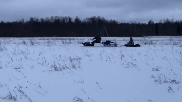 Мотобуксировщик-толкач Альбатрос XL вдвоём смотреть онлайн