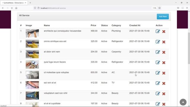 Laravel 8 Project Home Services - Show Selected Services on Homepage