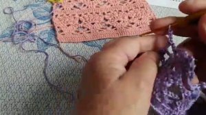 Узор японская лилия без расширения ///Вяжем вместе  узор крючком///