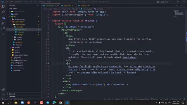 [ React JS Template 1] 21 -About Us смотреть онлайн