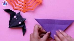 Origami Paper Bat | Оригами Летучая Мышь из бумаги | DIY Halloween