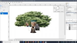 How to put Family Pictures on Tree Background using GIMP