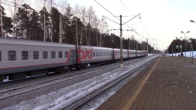 ЭП2К-336 с поездом, перегон Быково - Раменское смотреть онлайн