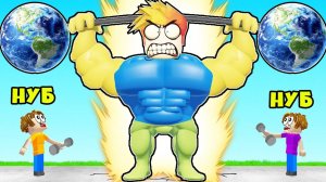 КУПИЛ МЕГА ШТАНГУ ЗА РОБАКСЫ от НУБА до ПРО КАЧКА ЧЕЛЛЕНДЖ в Strong Muscle Simulator Roblox