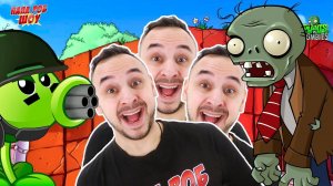 ПАПА РОБ И ЗОМБИ ПРОТИВ РАСТЕНИЙ: ОБОРОНА НА КРЫШЕ В PLANTS VS ZOMBIES! 13+