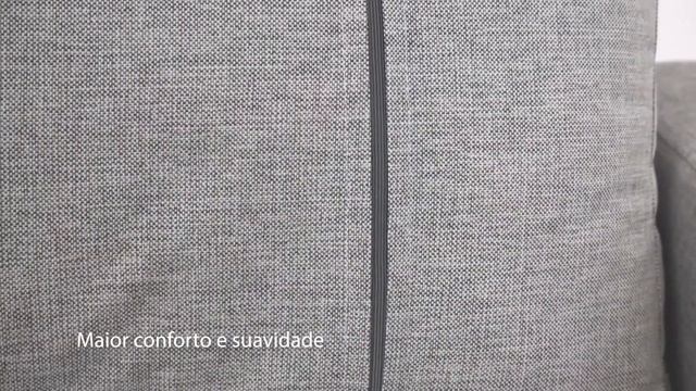 Sofá Clean 3 Lugares Herval, Linho Cinza, 200 cm смотреть онлайн