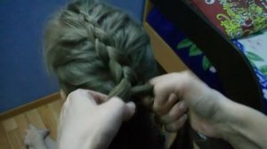 Коса Колосок наоборот